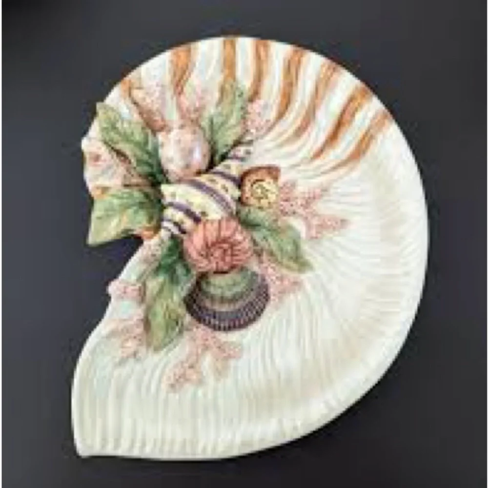 Fitz and Floyd Oceana Nautilus Shell Serving Dish or Wall Decoration - Picture 2 of 5